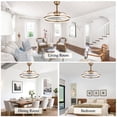 thumbnail image 5 of Chords Attic 24" Smart Dimmable LED Ceiling Fan With Light, Remote, APP Control, Adjustable Color Temperature, 6-Speed Reversible, For Living Room, Bedroom, 5 of 11