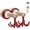 Red, variant on 2Pcs Small Suction Cups with Hooks: 360° Rotating Folding Hook for Kitchen Utensils, Suction Cup Hooks with 6 Hooks, Kitchen Hooks for Hanging Utensil, Utensil Hanger (2, Red)