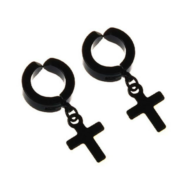 1PCS Trendy Geometric Dangle Earring Ear clip Non piercing None Piercing Titanium Steel Single Ear Stud Earring Clips