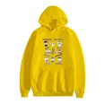 thumbnail image 1 of ATEEZ Double Sided Pattern Comfort Hoodies For Unisex Tracksuit Pullover Fans,L,Yellow1, 1 of 4