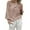 a-Khaki17136, variant on VNKIDY Women's Solid Color One Shoulder T Shirts Casual Long Sleeve Loose Fit Soft Tees For Daily Outdoor Wear Classic Tops