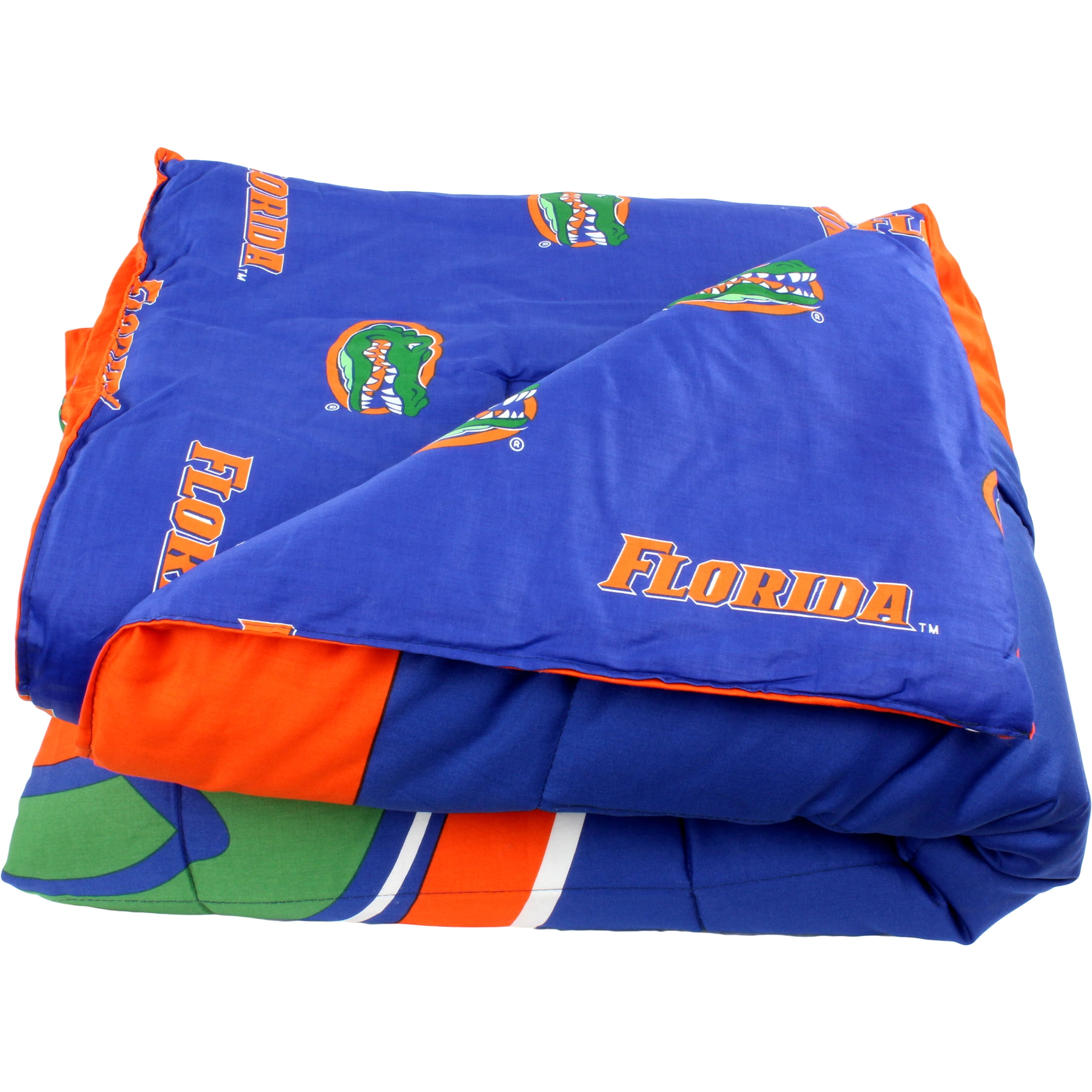 Florida Gators 2 Pc Reversible Cotton Comforter Set, 1 Comforter, 1 Sham, Twin