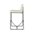 thumbnail image 3 of Amisco Winslet 26 In. Counter Stool - Light Beige PVC / Black Metal, 3 of 9