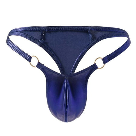 Yuhangmm Men s Solid Color Sexy Underwear Ring Hollow Underwear Thong Sexy plus Size Lingerie for Women Leather