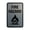 Brushed Silver, variant on Portrait Round Fire Hazard Sign (Black) - Small