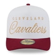 thumbnail image 2 of Men's New Era White/Wine Cleveland Cavaliers 2025 NBA Draft A-Frame 59FIFTY Fitted Hat, 2 of 5