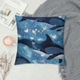thumbnail image 2 of Autua Dolphins Water Love Theme Graphic Decorative Throw Pillow Cover for Home Couch Living Room Bed Sofa - Printed on Both Sides, All Year Round Use, 1PC 22x22in, 2 of 5