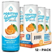 Positive Beverage Drink - Zero Calorie, Zero Sugar Immunity Support, Vitamins, Calcium, Electrolytes - Mandarin Orange