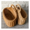 thumbnail image 4 of VBXOAE Woven Wall Hanging Storage Basket,Plastic Rattan Woven Basket Rattan Wall Hanging Basket Planter Imitation Wicker Basket Wall Flower Basket Decor for Home,Kitchen,Bathroom, 4 of 5