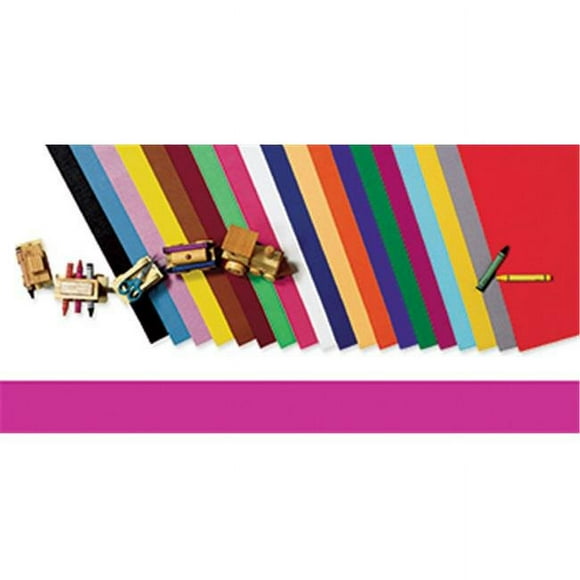 Pacon Corporation PAC54711 4-Ply Railroad Poster Board Magenta