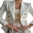 thumbnail image 1 of PENGXIANG Ladies Double-Breasted Suit Jacket Slim Slimming Suit Office Daily Outfit, 1 of 3