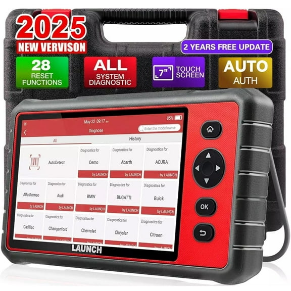 LAUNCH CRP909E OBD2 Scanner Car Diagnostic Scan Tool, OE-Level All System Diagnostic Scanner with 28 Free Maintenance Functions, IMMO, 2 Years Free Update