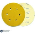 thumbnail image 3 of Benchmark Abrasives 6" Premium Aluminum Oxide Stearated Gold 6 Holes Hook and Loop Discs (50Pack) - 120 Grit, 3 of 6