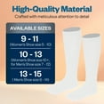 thumbnail image 4 of Diabetic Socks for Men and Women Over the Calf Knee High Cotton Socks Loose Fit 4 Pairs, 4 of 7