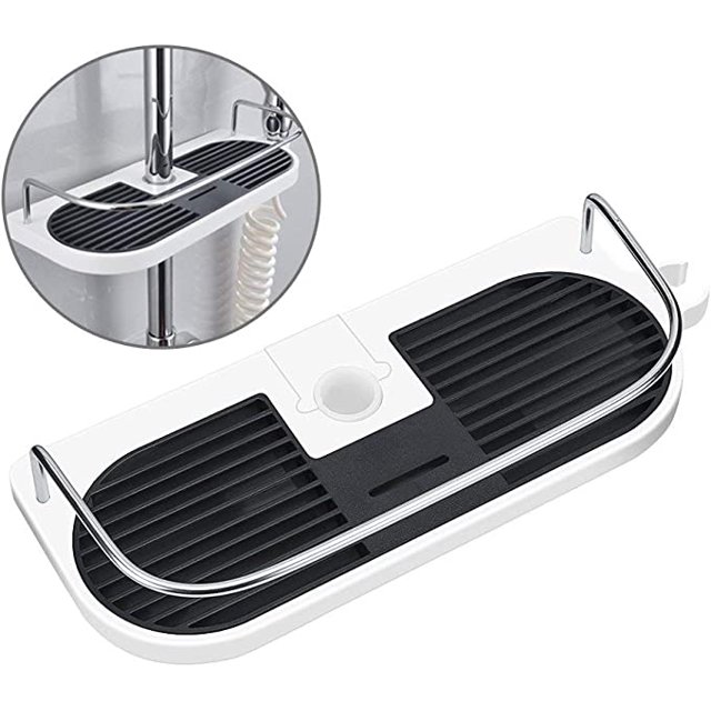 Estante de ducha perforado para barra de ducha - Portachampú para baño, apertura 24mm