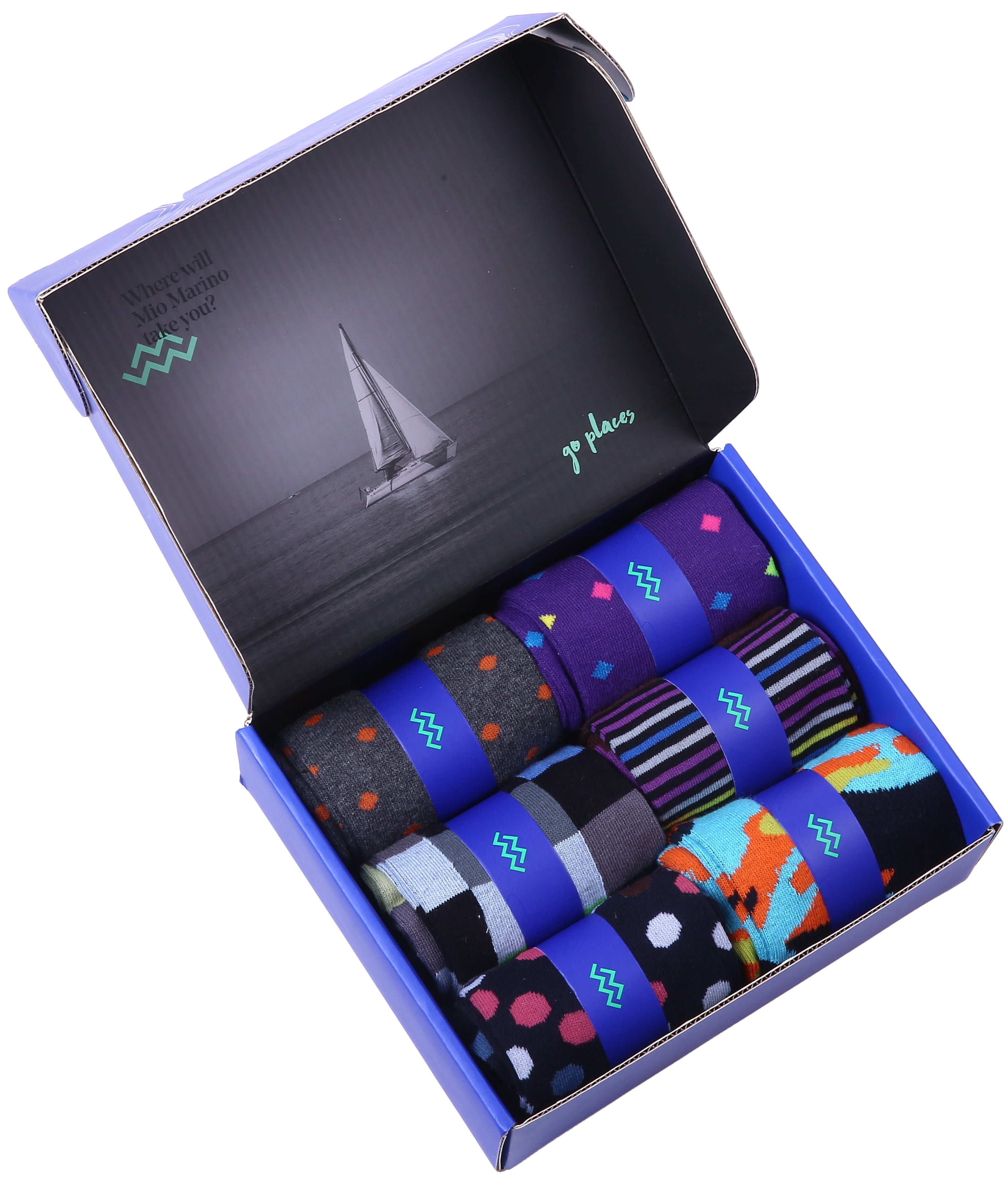 Marino Mens Dress Socks - Fun Colorful Socks for Men - Cotton Funky Socks - 6 Pack