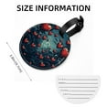 thumbnail image 5 of Love Set of 2pcs PU Leather Round Suitcase Tags with Privacy Cover and Name ID Tag - Ideal for Travel Luggage, Handbags, Backpacks, School Bags, 5 of 6