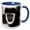 Blue/White, variant on 3drose, Black and White Colobus Monkey, Lake Nakuru Np, Kenya-af21 Aje0280 - Adam Jones, 11oz Mug