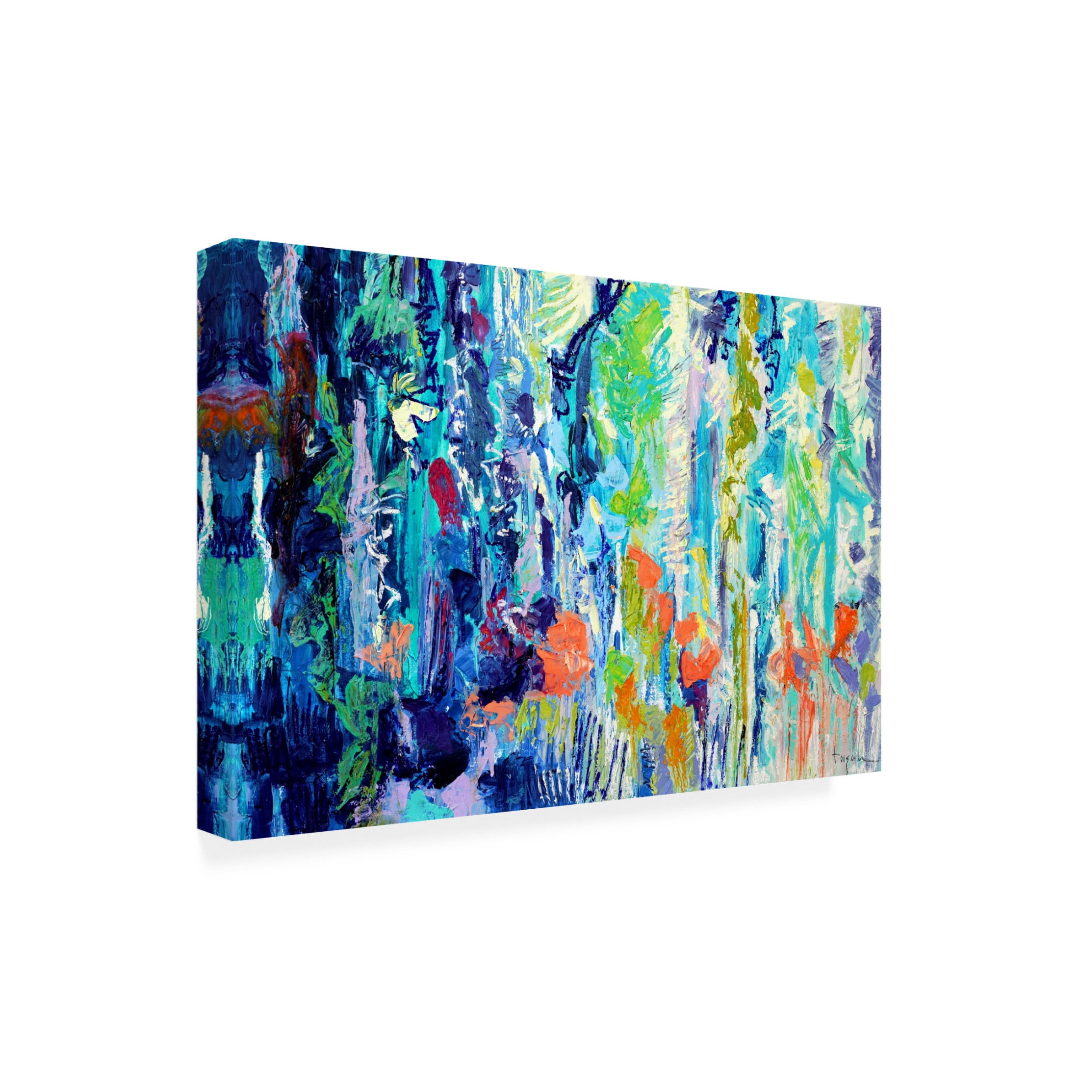 Canvas Wall Art - Dorothy Fagan ' Downpourbutterflies' Wall Art for Living Room, Bedroom, or Office Décor by Trademark Fine Art - 24 x 16 Inches