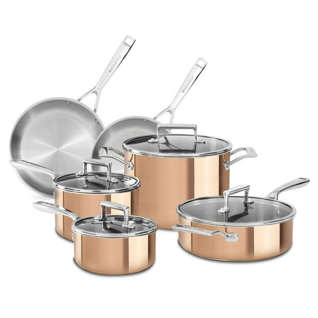 Batterie de cuisine 10 pièces à triple épaisseur de KitchenAid