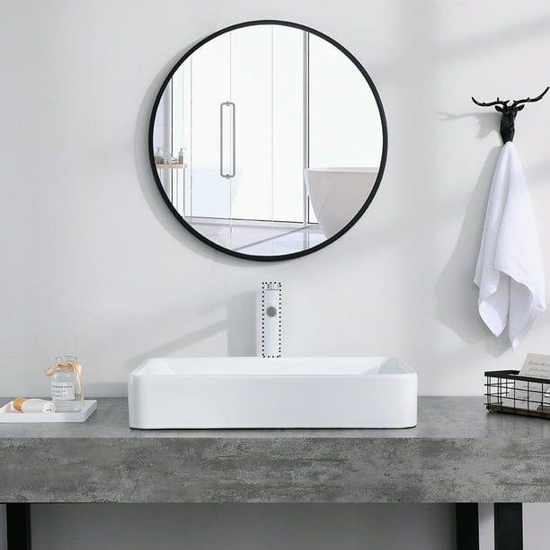 Kepooman 24 X 16 Vessel Sink Modern Bathroom Ceramic Vanity Rectangle Above Counter Countertop Porcelain With Pop Up Drain Stopper Com - 24 X 16 Bathroom Sink