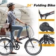 thumbnail image 3 of 24 Inch Folding Bike for Adults with Steel Frame Single Speed and Dual V-Brakes Compact and Portable Bicycle for Men and Women, 3 of 9