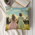 thumbnail image 3 of YINGXI Pillow Cover Custom Picture Image Pillow Case Gift for Sister Two-Sides Cushion Cover for Sofa Couch 12x12in, 3 of 5