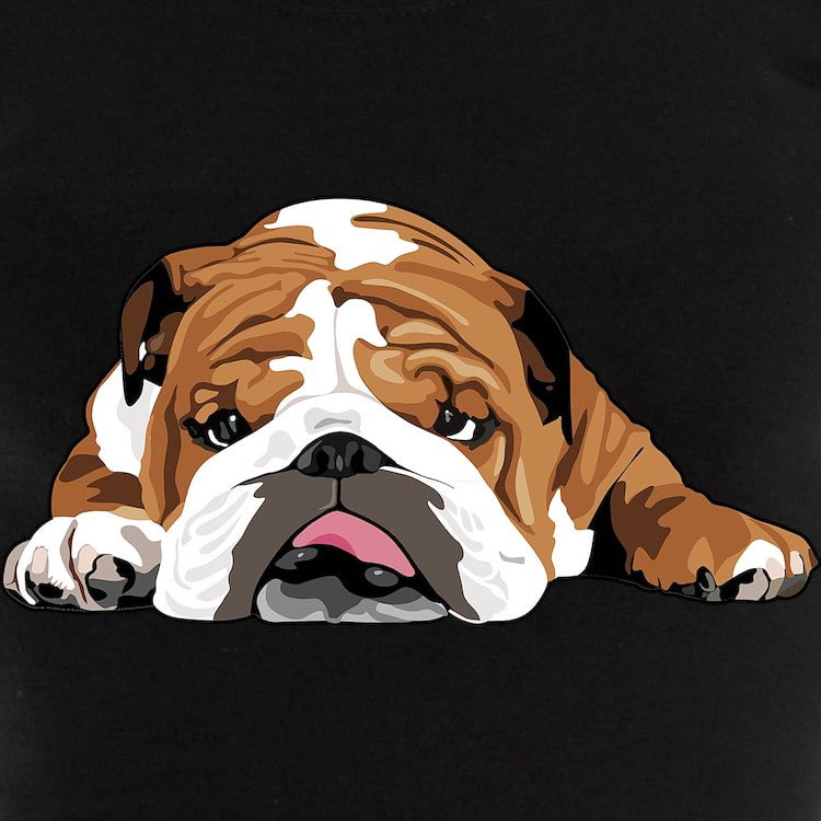 CafePress Teddy The English Bulldog Pajamas Women s Dark Pajamas