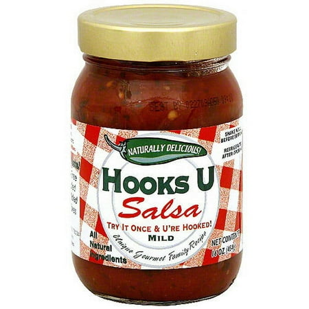 Hooks U Mild Salsa, 16 oz (Pack of 6)