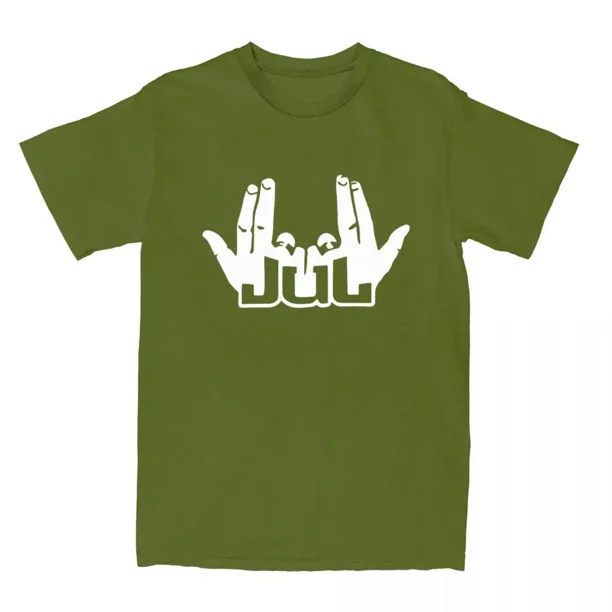 Camiseta de rapero francés Jul Sign para hombre, estilo callejero, de algodón puro, camisetas Harajuku de verano con cuello redondo, logotipo personalizado, ropa extragrande.