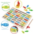 thumbnail image 2 of Juguete magnético de madera para juego de pesca Nashrio Alphabet de 3 a 5 años, 2 of 8