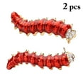 thumbnail image 2 of 2PCS Womens Brooch Creative Rhinestone Caterpillar Corsage Brooch Clothes Brooch, 2 of 9
