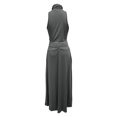 thumbnail image 4 of Hulanddfd Women's Set Sleeveless High-Neck Top and Skirt Solid Two-Piece Set Gray Size L, 4 of 7