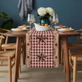 thumbnail image 2 of Western Texas Star Vintage Table Runner - 90 Inch Long, Kitchen Dining Table Runner Dresser Scarves, Rustic Wreath Wood Red Plaid Farmhouse Decor for Coffee Tables Wedding Party Banquet, 2 of 8