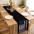 thumbnail image 3 of Black American Flag Table Runner - 120 Inch Long, Kitchen Dining Table Runner Dresser Scarves, Abstract Red Hockey Stripes Us Flag Farmhouse Decor for Coffee Tables Wedding Party Banquet, 3 of 8