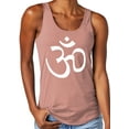 thumbnail image 1 of Women's White AUM Hindu Symbol Moisture-Wicking Relaxed Yoga Tank Top, 3XL Blush Frost, 1 of 5