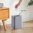 thumbnail image 7 of Kitchen Trash Can, Step-On Garbage Can with Lid, Tall Kitchen & Bathroom Trash Can, Small Office Waste Bin, Gray - Xuniizn, 7 of 7