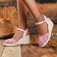 thumbnail image 2 of YLYL Women's Espadrilles Sandals Ankle Strap Buckle Closed Toe Platform Wedge Heel Summer Sandals, 2 of 9
