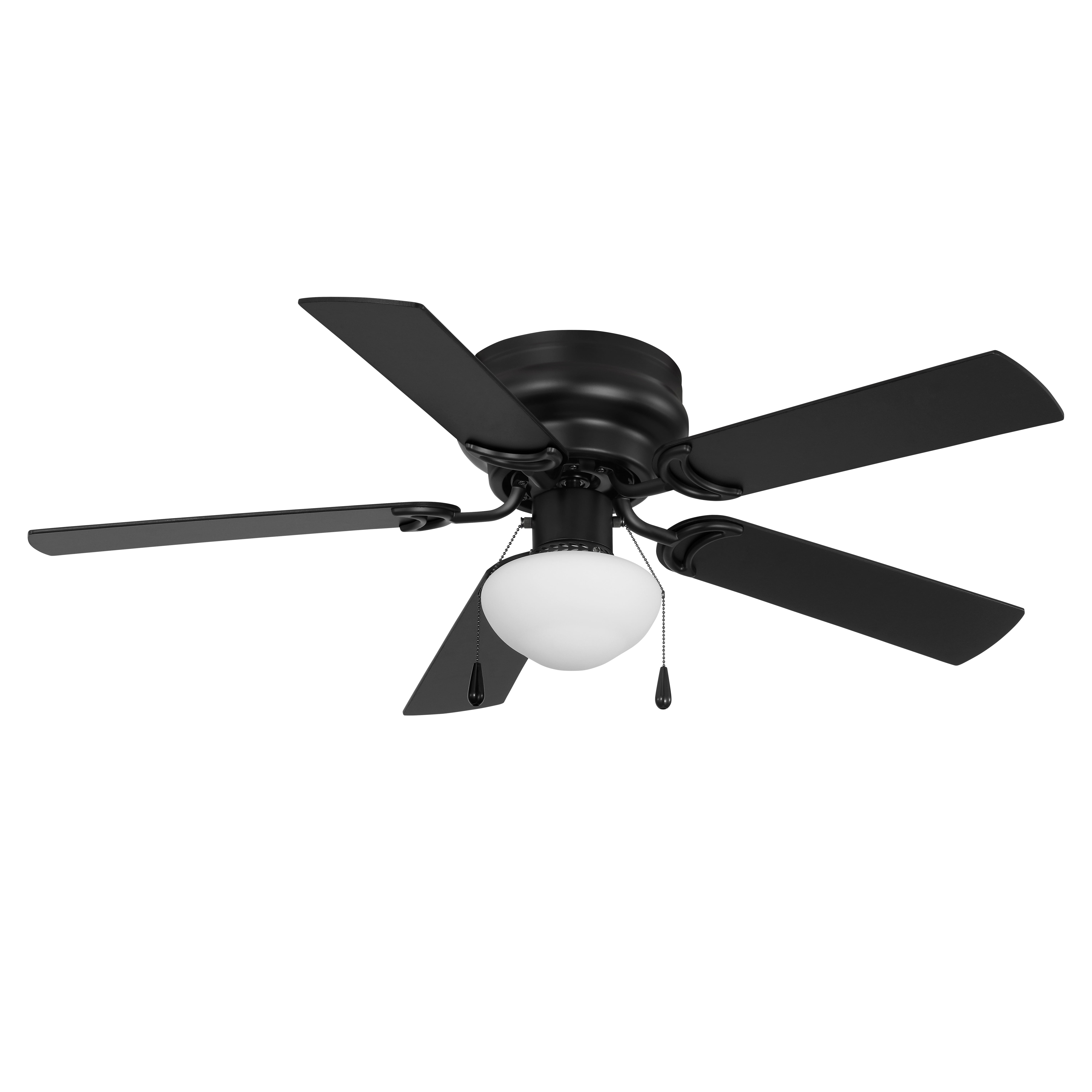 Mainstays 44-Inch Indoor Ceiling Fan  Black with Reversible Blades and Light