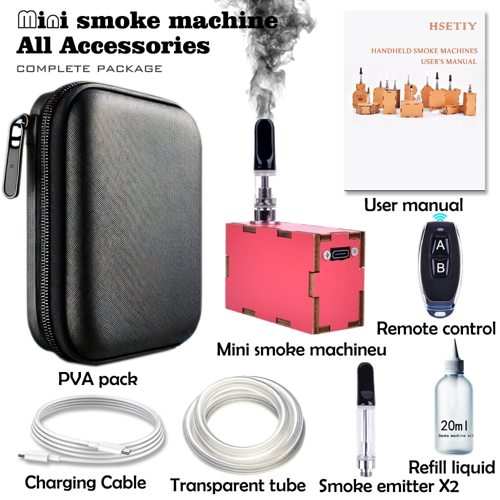 Mini Smoke Machine for Halloween，Fog Machine Wireless Remote Control Suitable for Food， Photography ，Outdoor Activities，Cosplay，Stage Effect