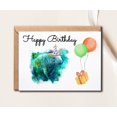 thumbnail image 3 of shiyou-Manatee Happy Birthday Card - Animal With Balloons Card - Manatee Birthday Card - Unique Bday Card - Manatee Keepsake, 3 of 4