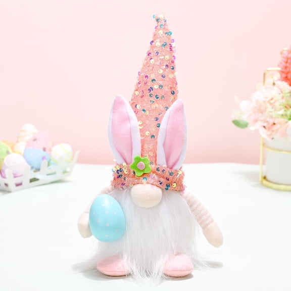 Vikakiooze Home Decor Under $5, Easter Decorations With Lights, Sequin Hats, Faceless Dolls, Easter Decorations