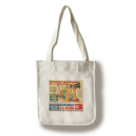 Cotton Womens Bag (Ringling Bros & Barnum & Bailey - Giraffe - Neck Women Vintage Poster USA c. 1933 (100% Cotton Tote Bag -)