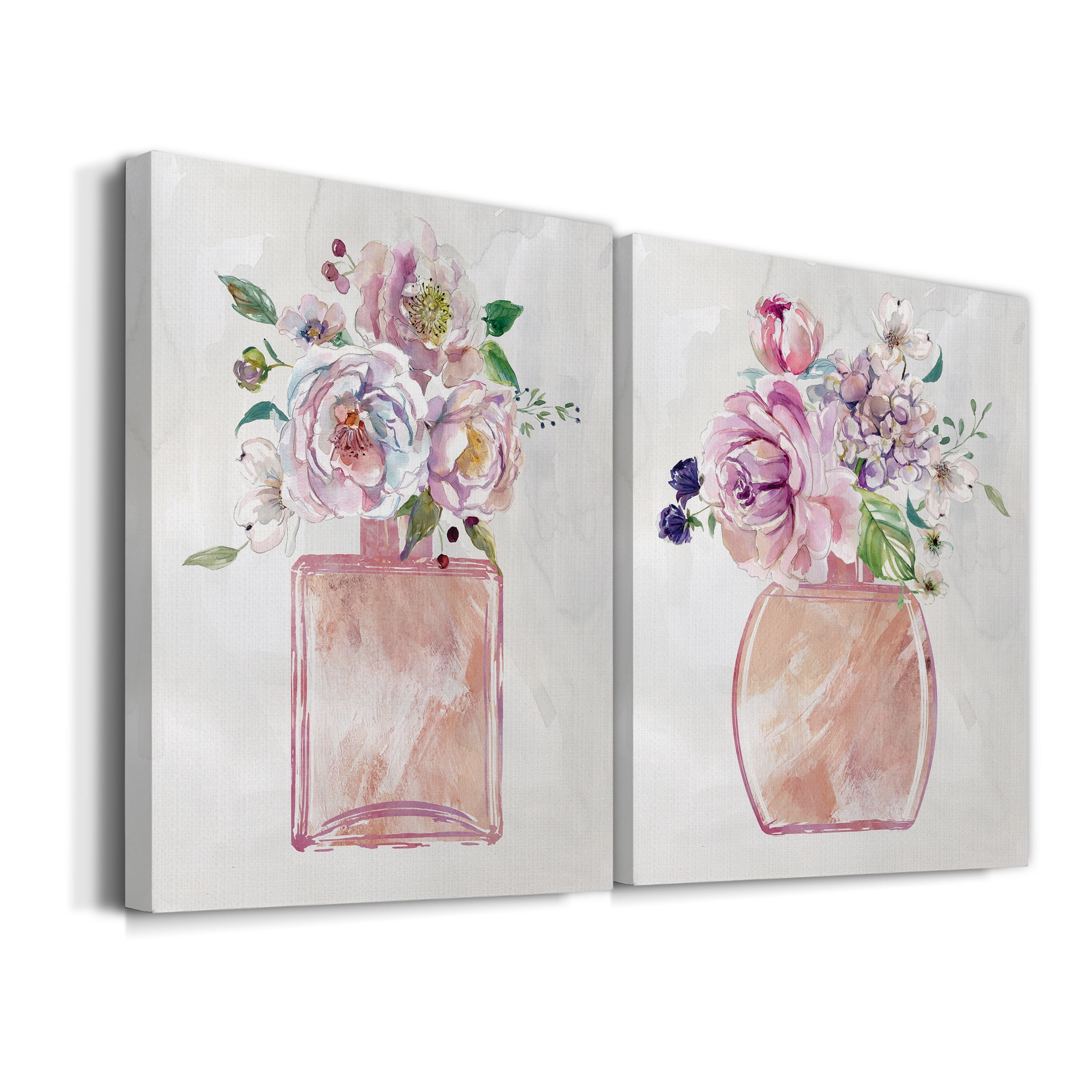 Fragrance of Summer I Premium Gallery Wrapped Canvas - Ready to Hang - Set of 2 - 32 x 48 Each