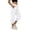 White, variant on Womens Cropped Jogger Pants High Waisted Drawstring Sport Baggy Lounge Capris with Pockets, L