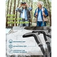 thumbnail image 4 of G2 Hiker Trekking Hiking Poles Telescopic/Aluminum Alloy/Comfort TPE Handle/Auto-Adjustable Strap/Quick Flip Lock/Snow Baskets Attached (Pack of 2 Poles)，Black/Blue/Red, 4 of 7