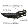 thumbnail image 2 of Vijay Compatible with 2015-2016-2018-2017-2019 Chevrolet Silverado 2500hd/3500hd Front and Rear Bumper Textured Black Steel with Lights and D-rings, 2 of 11