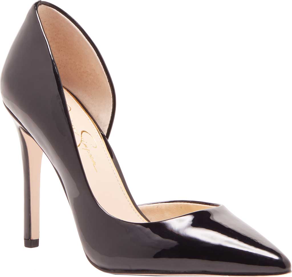 Women's Jessica Simpson Pheona Pointed Toe Pump Black Synthetic Patent 7.5 M - image 1 of 5