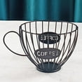 thumbnail image 3 of Cafe Bar Coffee Pod Holder Organizer Kitchen Fruits Snack Storage Save Space Black, 3 of 5