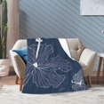 thumbnail image 3 of Petals Abstract Blanket, Fluffy Soft Cozy Blanket Flannel Plush Microfiber Couch Throw, Bedding, 60"x50", 3 of 7